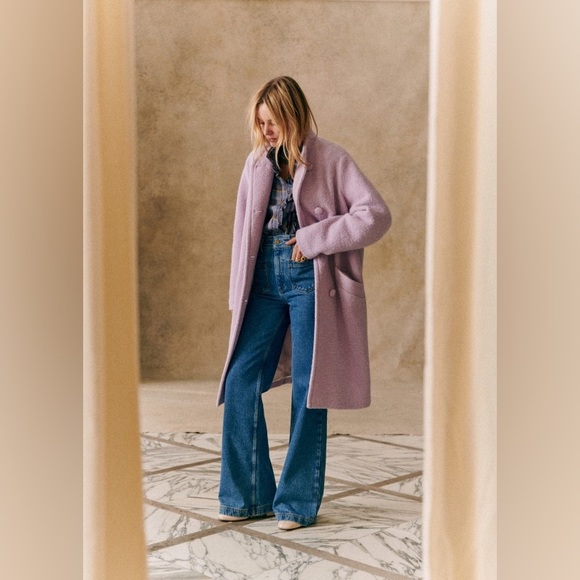 Sézane Jane Shirt in Blush Check Print FR 36 / US 4 - Picture 4 of 8